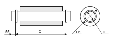 Размеры круглого вентиляционного шумоглушителя
